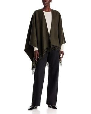 Vince Wool & Cashmere Double Face Cape - Black