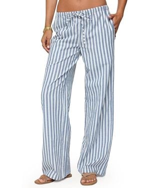 Edikted Macey Striped Pants - Blue
