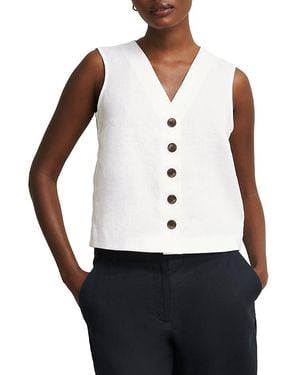 Hobbs Kaylee Linen Top - White