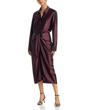 A.L.C. A. L.C. Mila Silk Blend Shirt Dress - Red