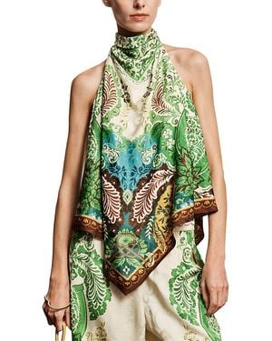 ALÉMAIS Florence Halter Scarf Top - Green