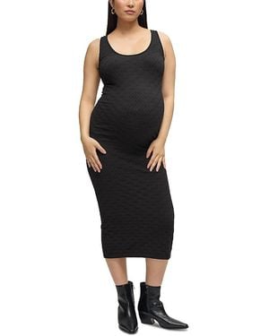 Ingrid & Isabel Seamless Midi Maternity Dress - Black