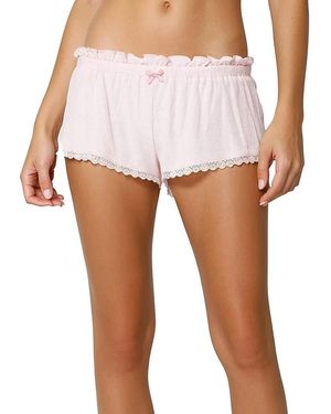 Edikted Dream Waffle Shorts - White