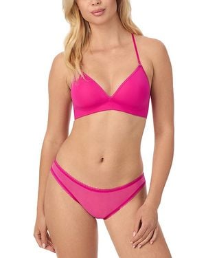 On Gossamer Next To Nothing Microfiber Wireless T-Shirt Bra - Pink