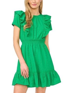 Cece Ruffled Mini Dress - Green