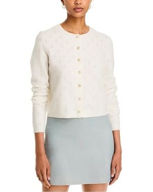 French Connection Dakota Pointelle Knit Cardigan - White