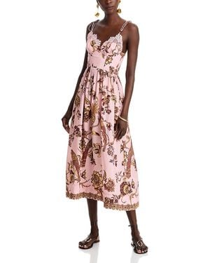 FARM Rio Tropical Landing Midi Dress - Pink