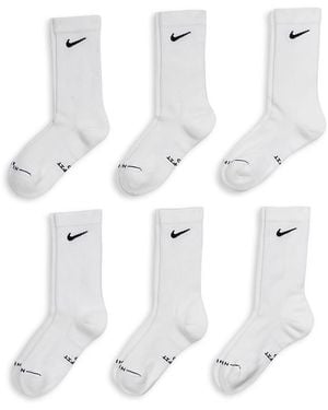 Nike Everyday Elevated Crew Socks, Pack Of 6 - White