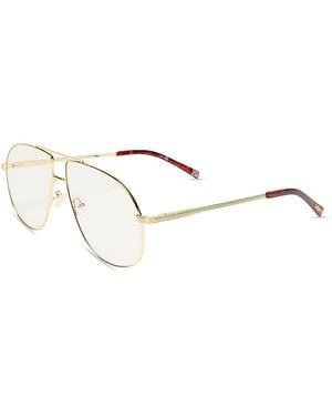 Le Specs Schmaltzy Aviator Light Glasses, 60Mm - Natural