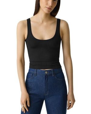 Theory Fliore Tubular Tank Top - Black