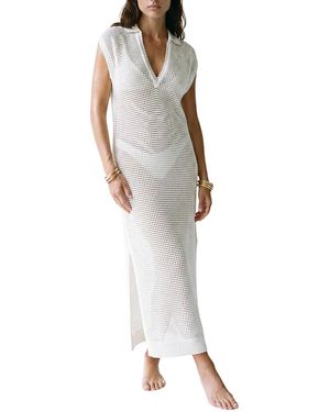 Hermoza Sasha Crochet Maxi Coverup - Metallic