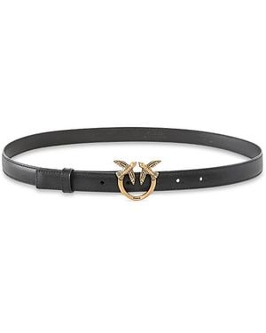 Pinko Love Berry H2 Leather Belt - White
