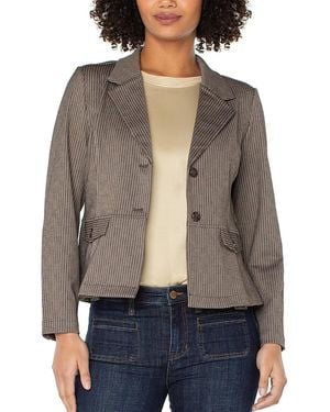 Liverpool Los Angeles Peplum Blazer - Gray