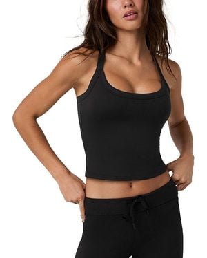 Vuori Halo Cross Back Tank - Black