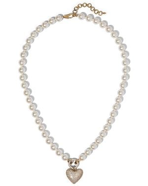 Nadri Poppy Pave Heart Pendant Necklace, 18-20 - Metallic