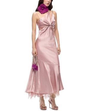 Pinko Ferrari Crepe Satin Maxi Dress - Pink