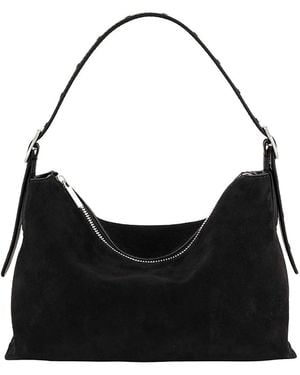 Vince Vivian Medium Suede Hobo Bag - Black