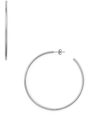 Aqua Large Hoop Earrings - Metallic