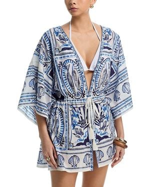 Echo Montauk Tile Robe Swim Cover-Up - Blue