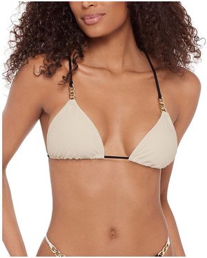 Steve Madden Over The Shoulder Triangle With Chain Trim Top - Brown