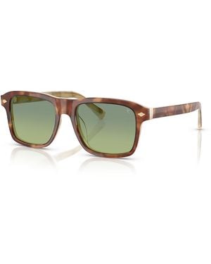 Brunello Cucinelli Rectangular Sunglasses, 53Mm - Green