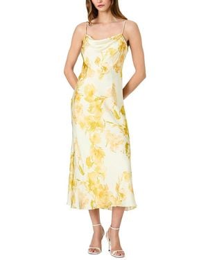 French Connection Oona Satin Sophi Cowk Neck Dress - Yellow