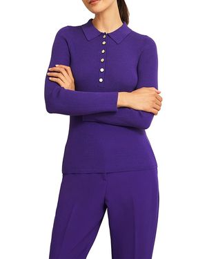 Hobbs Fara Knitted Shirt - Purple