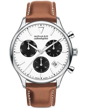 Movado Heritage Series Calendoplan Chronograph, 43Mm - Multicolor