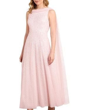 Needle & Thread Moonlight Sequin Ankle Gown - Pink