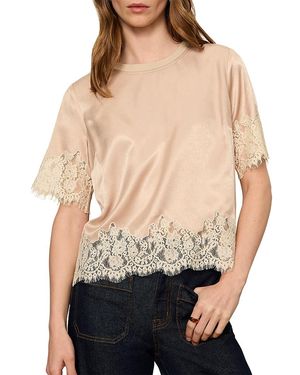 Sanctuary One Of A Kind Satin Top - Natural