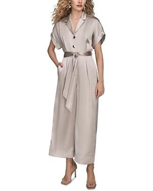 Donna Karan Tie Wasit Jumpsuit - Natural