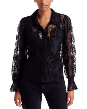 Six Fifty Brooke Long Sleeve Lace Blouse - Blue