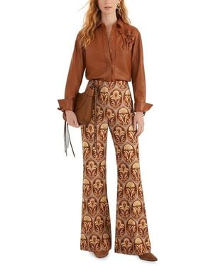 FARM Rio Moscato Flare Pants - Brown