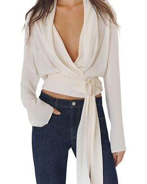 Reformation Zev Wrap Top - White