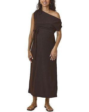Hatch Collection The Maeve Maternity Dress - Brown