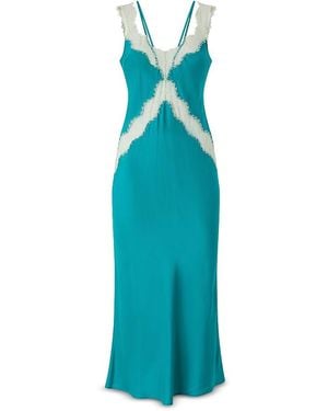 Pinko Anise Lace Trim Dress - Blue