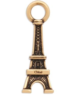 Chloé Alphabet Eiffel Tower Bag Charm - Metallic