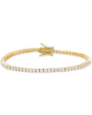 By Adina Eden Cubic Zirconia Tennis Bracelet - Metallic