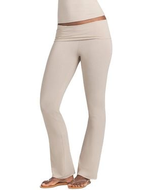 Skims Cotton Jersey Foldover Pants - Natural