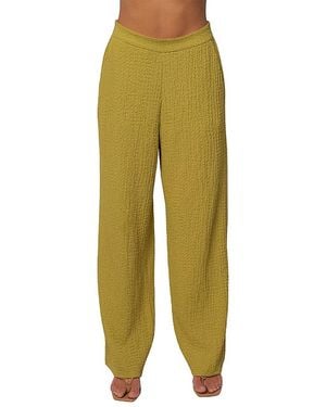 JLUXLABEL Unwind Textured Pants - Yellow
