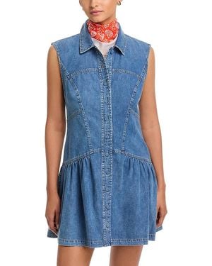 Fraas Paisley Border Silk Diamond Scarf - Blue