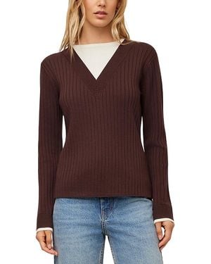 Fifteen Twenty Cindy Rib Knit Layered Sweater