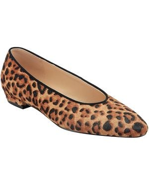 Marc Fisher Bodie Calf Hair & Suede Ballet Flats - Brown