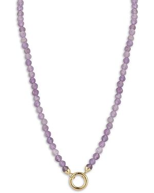 Moon & Meadow 14K Amethyst Bead Circle Pendant Necklace, 17 - Metallic