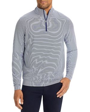 Peter Millar Crown Sport Perth Loop Quarter Zip Performance Pullover - Gray