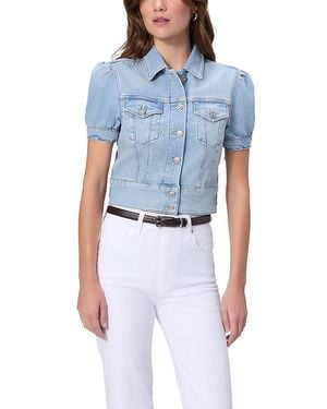 PAIGE Kendra Puffed Sleeve Jacket - Blue