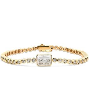 Moritz Glik 18K Diamond Onda Cushion Tennis Bracelet - Metallic