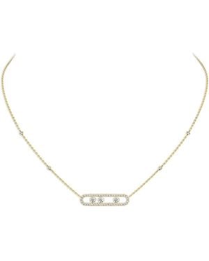 Messika 18K Move Classique Diamond Pave Collar Necklace, 17.7 - Natural