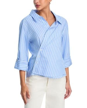 CISSA Pullover Asymmetrical Shirt - Blue