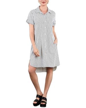 Billy T Cute Denim Shirtdress - Grey
